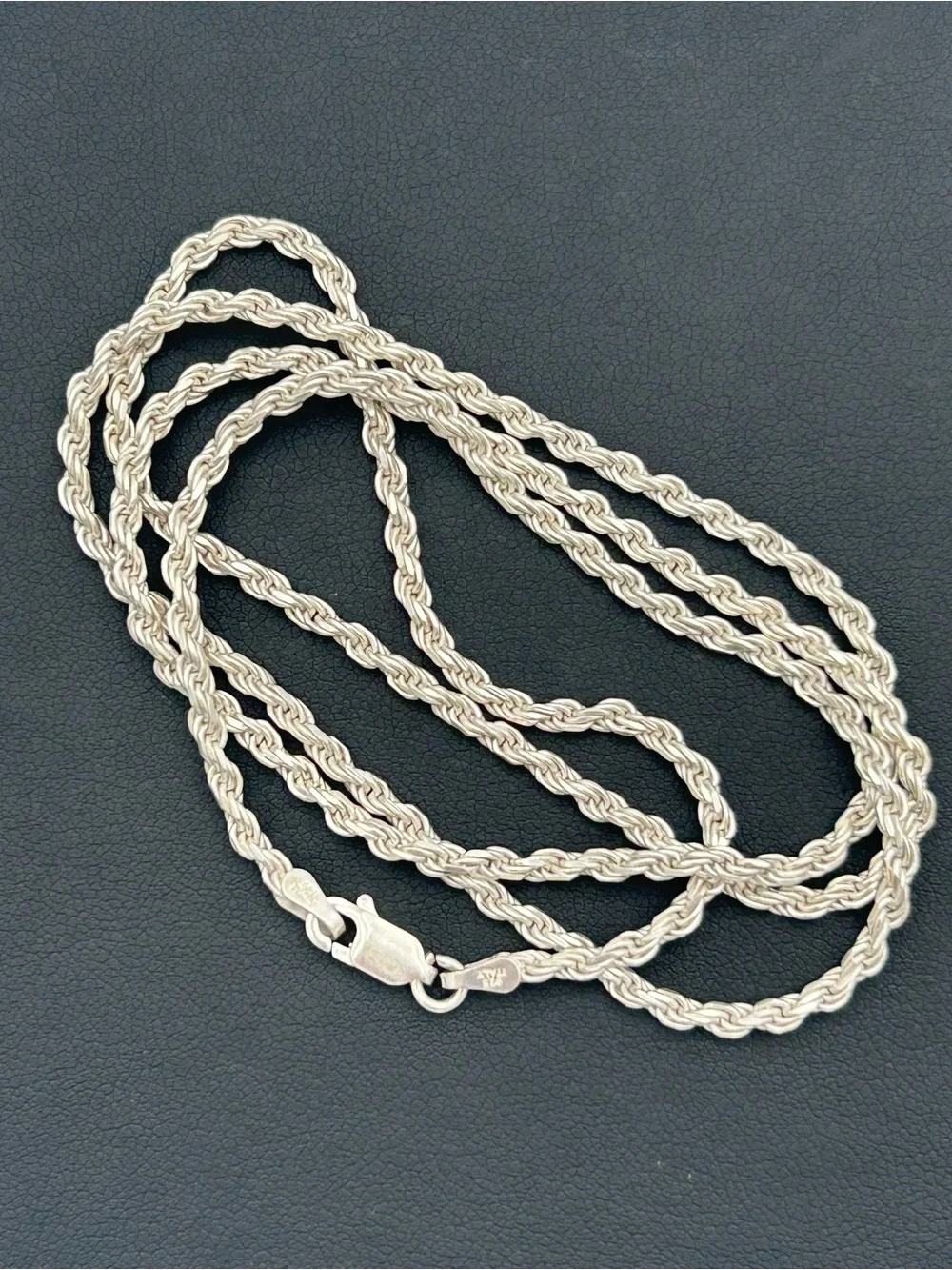 Sterling Silver Men’s Rope Chain Necklace